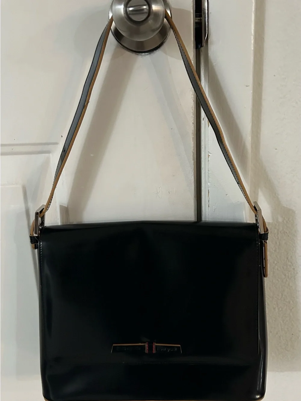 kate spade Black Shoulder Bag with Tan Strap